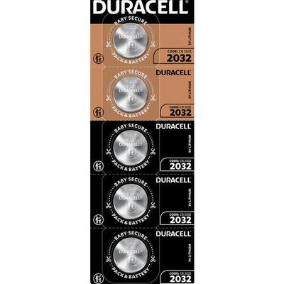 Batterie Lithium, Knopfzelle, CR2032, 3V - Electronics, Retail Blister (5-Pack) (033122) - Duracell