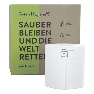 8x Recycling-Handtuchrollen »Rainer« für Innen- und Außenabrollung weiß, Green Hygiene, 19.3 cm