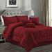 10 Piece Comforter Set Complete Bed in a Bag Comforter Queen Burgundy