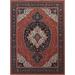 Geometric Turkish Sarouk Farahan Area Rug Hand-knotted Wool Carpet - 8'0" x 9'9"