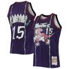 Men's Mitchell & Ness Vince Carter Purple Toronto Raptors 1998/99 Hardwood Classics NBA 75th Anniversary Diamond Swingman Jersey