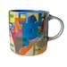 Anthropologie Dining | Anthropologie Monogram F Coffee Mug Colorful Letters Artsy 4” Letterpress Fonts | Color: Blue/Orange | Size: 4”