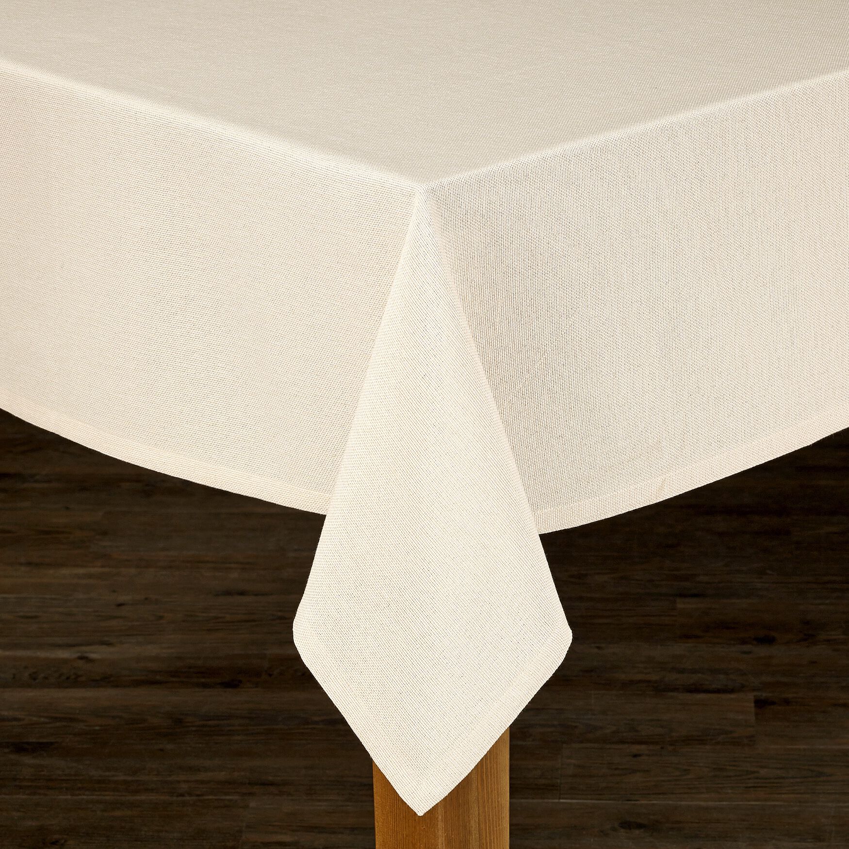 Wide Width DANUBE TABLECLOTHS by LINTEX LINENS in Tan (Size 60" W 84" L)
