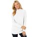 Plus Size Women's Perfect Long-Sleeve Mockneck Tee by Woman Within in White (Size 6X) Shirt