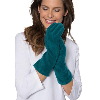 Plus Size Women's Fleece Gloves by Accessories For All in Deep Lagoon