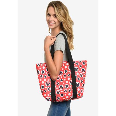 Women's Disney Mickey & Minnie Mouse Women's Zip Tote Bag by Disney in Red