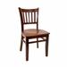 ERF, Inc. Solid Wood Slat Back Side Chair Wood in Brown | 33 H x 17 W x 17 D in | Wayfair ERP-B1092-DM-Veneer-DM