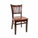 ERF, Inc. Solid Wood Slat Back Side Chair Wood in Brown/Red | 33 H x 17 W x 17 D in | Wayfair ERP-B1092-DM-Wood-DM