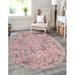 Pink 63 x 0.5 in Area Rug - Langley Street® Gwaltney Floral Machine Made Power Loom Chenille Area Rug in Chenille | 63 W x 0.5 D in | Wayfair