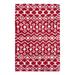 Red/White 48 x 1.5 in Area Rug - Langley Street® Griego Moroccan Trellis Shag Rug_Burgundy Red Polypropylene | 48 W x 1.5 D in | Wayfair