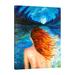 Red Barrel Studio® "Fearless" Gallery Wrapped Canvas By Chiara Magni Canvas in Black/Blue/Gray | 16 H x 12 W x 1.5 D in | Wayfair