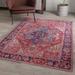 Blue/Red 24 x 0.5 in Area Rug - Langley Street® Haigh Oriental Rust Red/Blue Area Rug Polyester | 24 W x 0.5 D in | Wayfair