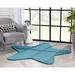 Blue 62 x 0.8 in Area Rug - Well Woven kids Opal Crest Modern Solid Glam Faux Fur Plush Light Glam Shag Area Rug Polyester | 62 W x 0.8 D in | Wayfair