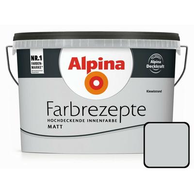 Alpina Farbrezepte Ruhiges Hellgrau 2,5 l Kieselstrand Innenfarbe matt