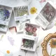 Journamm – autocollants séries Floral étiquette Scrapbooking en boîte transparente décorative