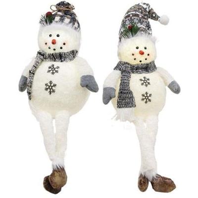 Light Up Dangle Leg Snowman 2 Asstd. - 12" high by 9" wide.