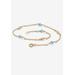 Women's Gold Over Sterling Silver Simulated Birthstone Ankle Bracelet 11 Inches by PalmBeach Jewelry in December