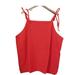 Madewell Tops | Madewell Texture & Thread Tie Shoulder Tank Top Ripe Persimmon Women's Sz 2x New | Color: Red | Size: 2x