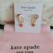 Kate Spade Jewelry | New Kate Spade Nature Walk Huggie Hoop Earrings | Color: Gold/Red | Size: .75"