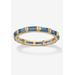 Women's Yellow Gold-Plated Birthstone Baguette Eternity Ring by PalmBeach Jewelry in March (Size 7)