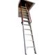 BPS Access Solutions Sliding Loft Ladder - 2 Section Grand Heavy Duty Aluminium Ladder - 2 Handrails, Silver, 2.31m - 3.25m