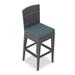 Wade Logan® Suffern 29" Patio Bar Stool w/ Cushion, Wicker in Brown/Gray | 43.25 H x 16.5 W x 20.5 D in | Wayfair E4974F4CA2BA4763BF00A25183B346C7