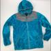 The North Face Jackets & Coats | Girl's The North Face Oso L-14/ 16aqua & Gray Fleece Full-Zip Hoodie Jacket | Color: Blue/Gray | Size: Lg