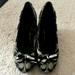 Coach Shoes | Coach Black And White Wedge Heels | Color: Black/White | Size: 9.5