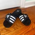 Adidas Shoes | Adidas Slides | Color: Black/White | Size: 6