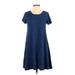 Old Navy Casual Dress - A-Line: Blue Solid Dresses - Women's Size X-Small