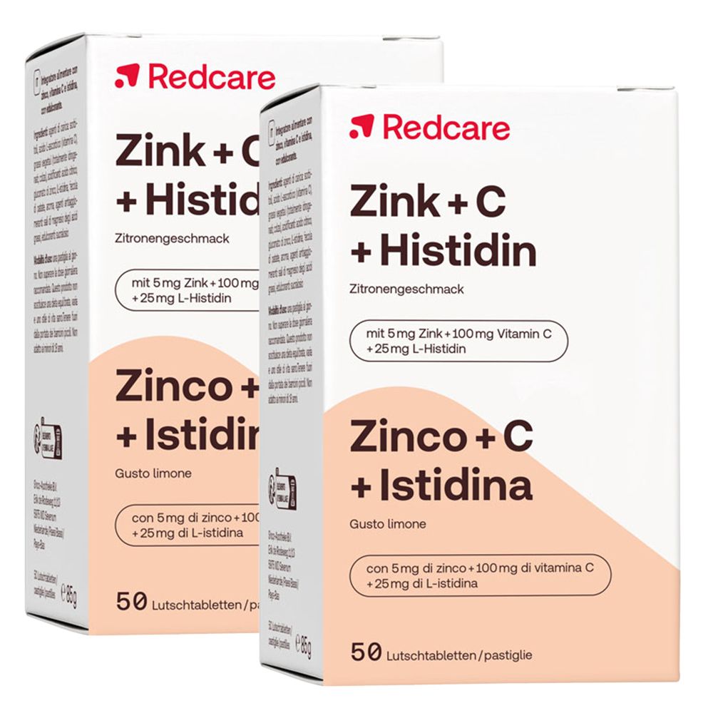Redcare Zinco + Vitamina C Istidina Set da 2 2x50 pz Compresse orodisp