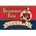 Buyenlarge 'Drummer Boy Smoked Sardines' Vintage Advertisement in Blue/Red | 28 H x 42 W x 1.5 D in | Wayfair 0-587-23953-0C2842