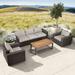 Latitude Run® Marfik 4 Piece Rattan Sofa Seating Group w/ Cushions Synthetic Wicker/Wood/All - Weather Wicker/Natural Hardwoods/Wicker/Rattan/Teak | Outdoor Furniture | Wayfair