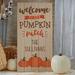 Personalization Mall Pumpkin Patch Personalized Standing Wood Sign Wood in Brown | 31.5 H x 16 W x 2 D in | Wayfair 23582