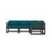 AllModern Smith Patio Sectional w/ Sunbrella Cushions Metal/Sunbrella® Fabric Included/Rust - Resistant Metal in Gray/Brown | Wayfair