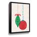 Red Barrel Studio® 2tho245a_Retro Ornaments II Gallery Wrapped Canvas, Glass in Green/Red | 18 H x 12 W x 2 D in | Wayfair