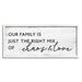 August Grove® Family Right Mix Chaos & Love Funny Phrase by - Textual Art Wood in Brown | 13 H x 30 W x 1.5 D in | Wayfair