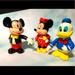 Disney Toys | Disney Vtg 80s Mickey Minnie Donald Posable Banks | Color: Red/Yellow | Size: Sizes Vary Approx 5.5”Hx3.5”W
