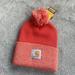 Carhartt Accessories | - New Stock Orange Pom Carhartt Hat New | Color: Orange/White | Size: Os