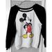 Disney Shirts & Tops | Disney Mickey Mouse Sweatshirt Youth Junior Size Large 11-13 Distressed Black Wh | Color: Black/White | Size: Lb