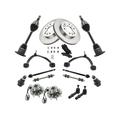 2008-2013 Cadillac Escalade EXT Front Brake Pad Rotor Axle Wheel Hub Control Arm Kit - TRQ