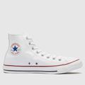 Converse classic leather trainers in white & red