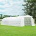 EROMMY 40' W x 12' D Greenhouse Polyethylene Film/Steel in White | 90 H x 480 W x 144 D in | Wayfair HWG-041W