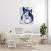 Stupell Industries Abstract Rock Guitar Body Modern Blue Painting White Framed Giclee Texturized Art By Annie Warren Canvas/ in Blue/Gray | Wayfair