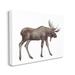 Stupell Industries Big Antler Moose Kids' Wild Animal by Fox Hollow Studios - Painting Canvas in White | 36 H x 48 W x 1.5 D in | Wayfair