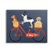 Stupell Industries Dog Bicycle Trio Puppy Baskets Red Bike by Jo Taylor - Graphic Art Canvas in Blue/Red/Yellow | 16 H x 20 W x 1.5 D in | Wayfair