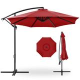 Arlmont & Co. Dannitta 120" Cantilever Umbrella Metal in Red | 84 H x 120 W x 120 D in | Wayfair 3064AD8E726A47A2B112CB2894C488AE