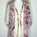 American Eagle Outfitters Tops | American Eagle Floral Print Sheer Duster | Color: Silver | Size: S