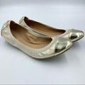 Coach Shoes | Coach Dalia Gold Metallic Ballet Flats Size 7.5 | Color: Gold | Size: 7.5