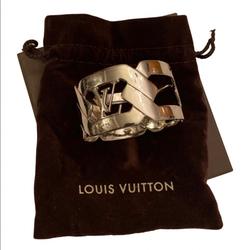 Louis Vuitton Jewelry | Authentic Louis Vuitton Silver Bangle | Color: Silver | Size: 8.5 Inches X 1.5 Inches